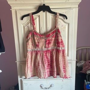 Sequin tie dye top